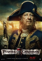 Pirati dei Caraibi-Oltre i confini del mare - Il pirata Hector Barbossa (Geoffrey Rush) - Poster - Sua Maestà